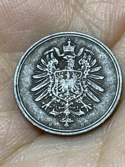 2026年第十九场(总第一百八十八场）外国好品散币场(免佣金) - 少见早期年份厂标–德意志帝国1874年1芬尼(威廉一世时期，H标达姆施塔特造)