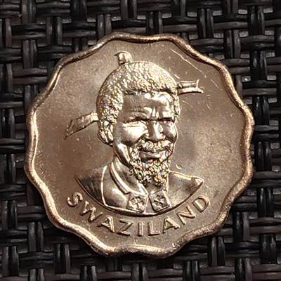 布加迪🐬～世界钱币(上海)🌾第 273 期 /  各国套币和散币 - 斯威士兰🇸🇿 1979年 5分