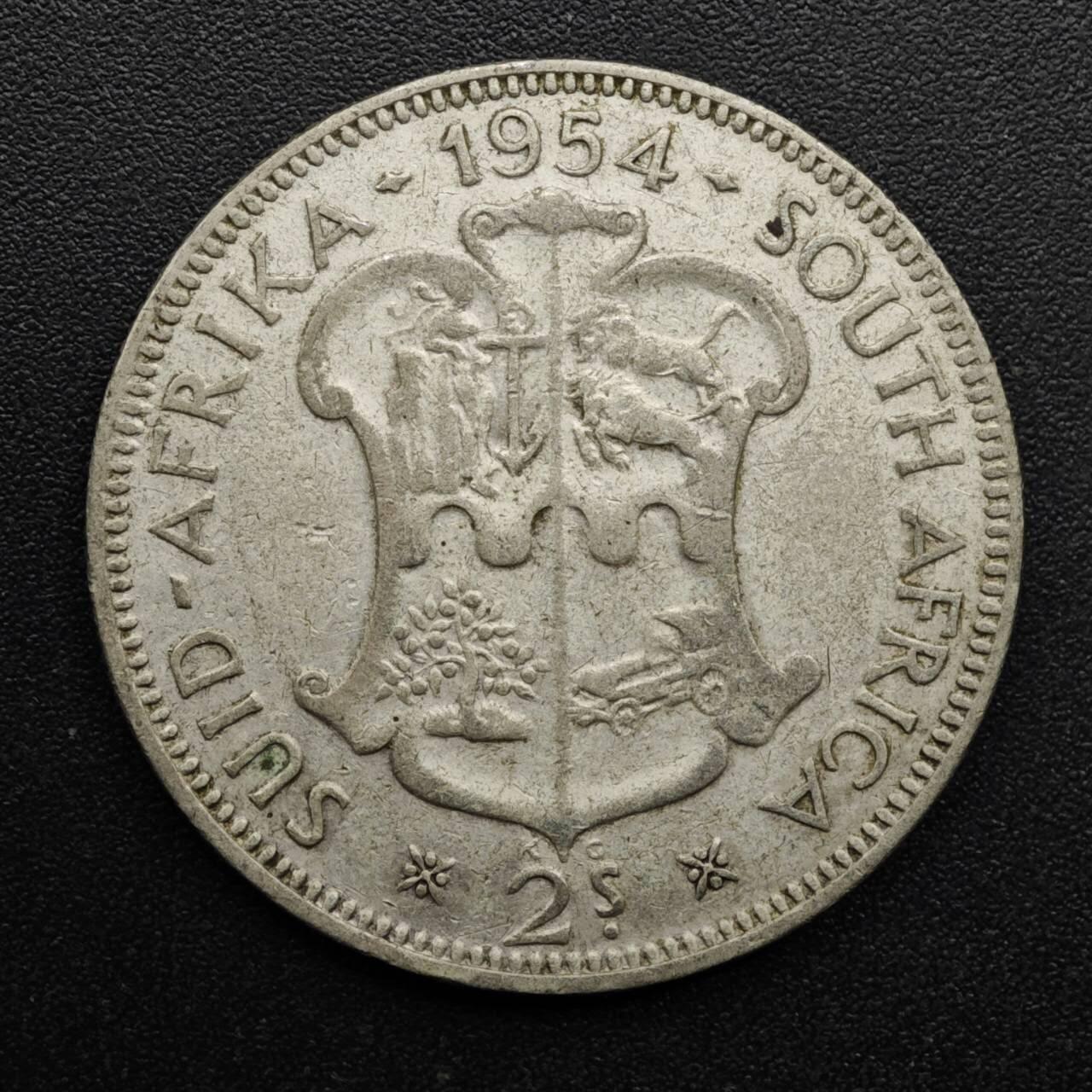 【淘币小摊】实时拍第八百六十三拍   小银币散币场   年前最后一周 之前的预留小年前全部发出 请更换最新收货地址  南非1954年伊丽莎白二世2先令银币