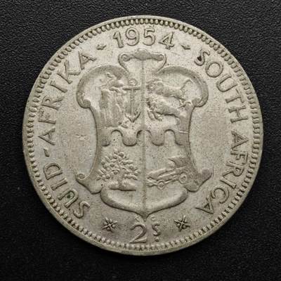 【淘币小摊】实时拍第八百六十三拍   小银币散币场   年前最后一周 之前的预留小年前全部发出 请更换最新收货地址  - 南非1954年伊丽莎白二世2先令银币