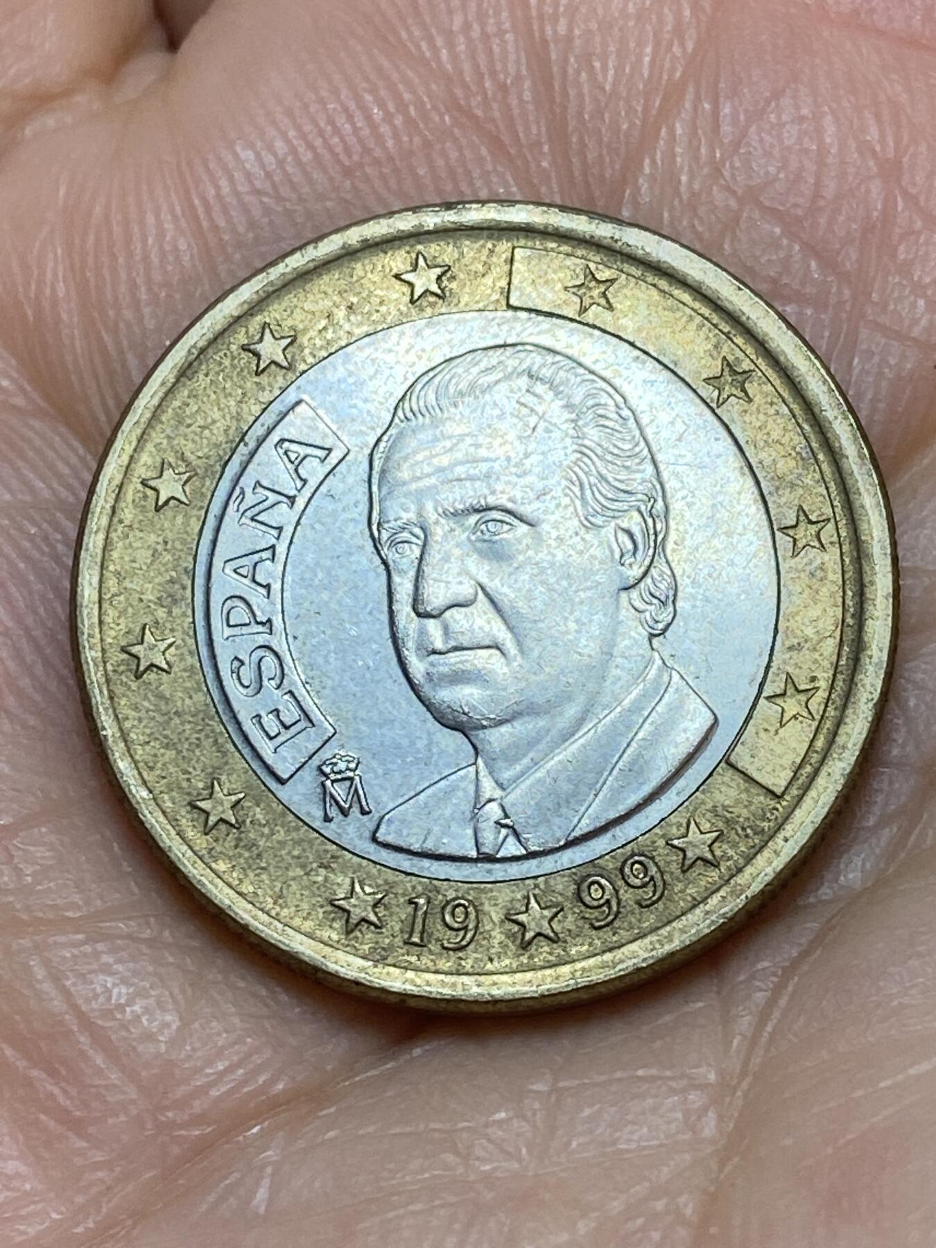 2026年第十九场(总第一百八十八场）外国好品散币场(免佣金) 西班牙🇪🇸1999年1欧元(第一版地图)