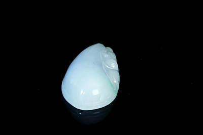 上海都达杂项专场四十七【全场包邮】  天然冰糯种翡翠（A货）精雕《多子多福》挂件90-13