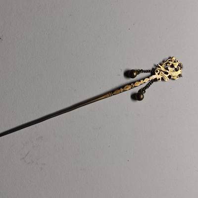 杂件专场98期 - 清末民国老银鎏金发簪