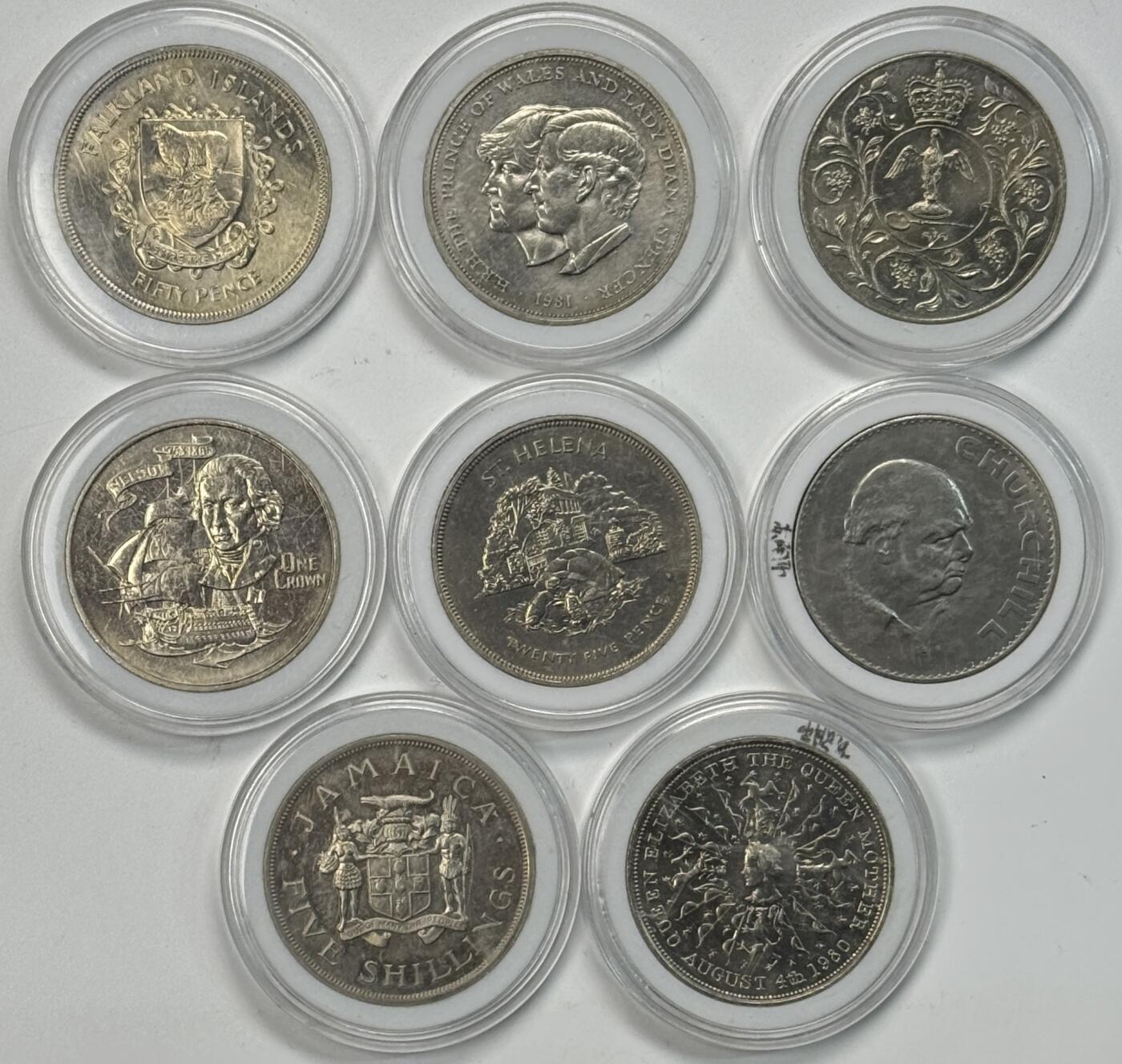 S&S Numismatic世界钱币-拍卖 第120期  8枚一起-英联邦国家克朗型纪念币