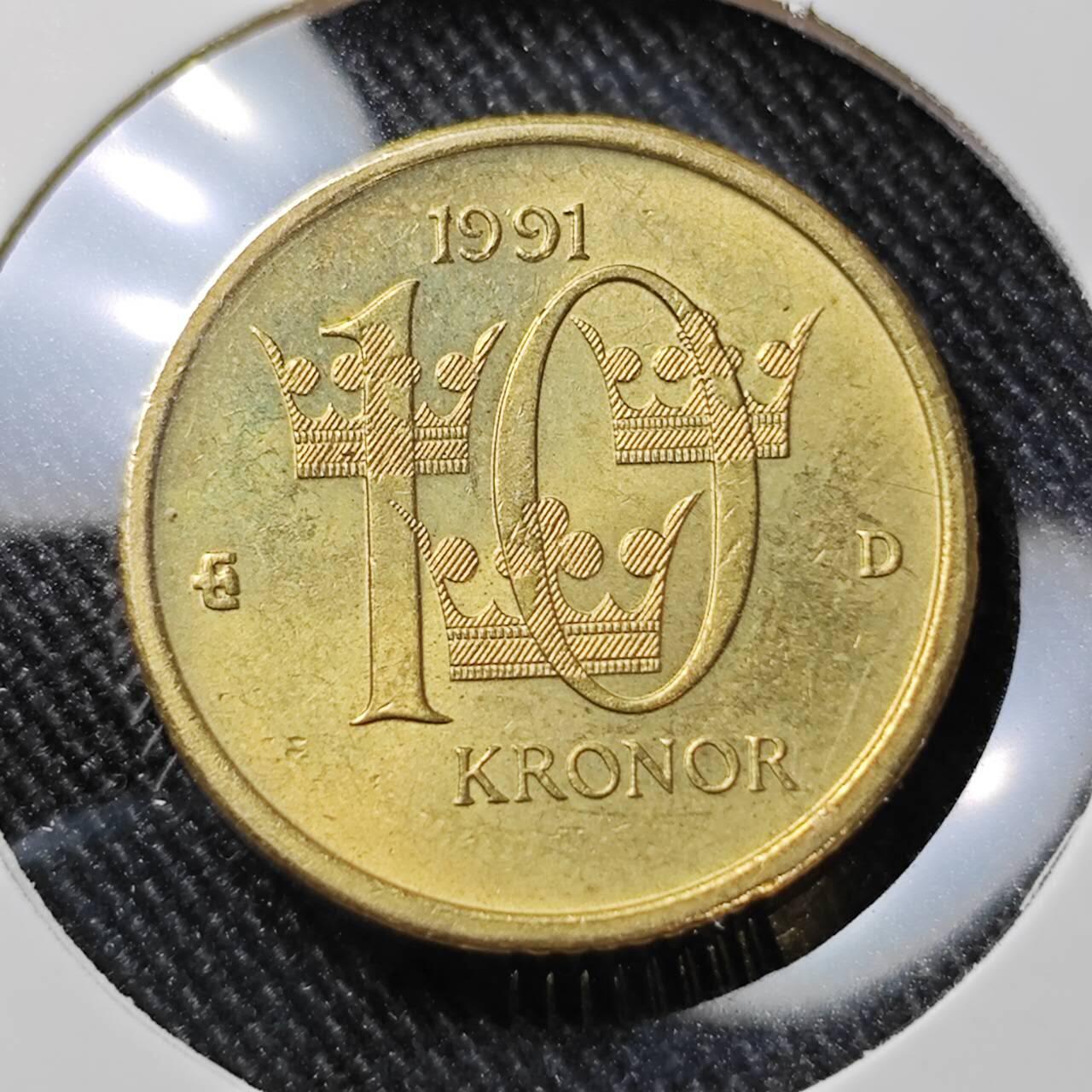 KK钱币收藏小铺  第392期  2月预留时间 周末发货  瑞典10克朗