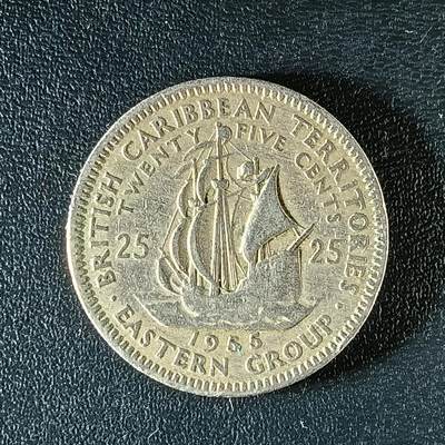 逸泉钱币2026第十二组世界钱币专场春节千件大拍A1614～2574 - 1879 英属东加勒比5分