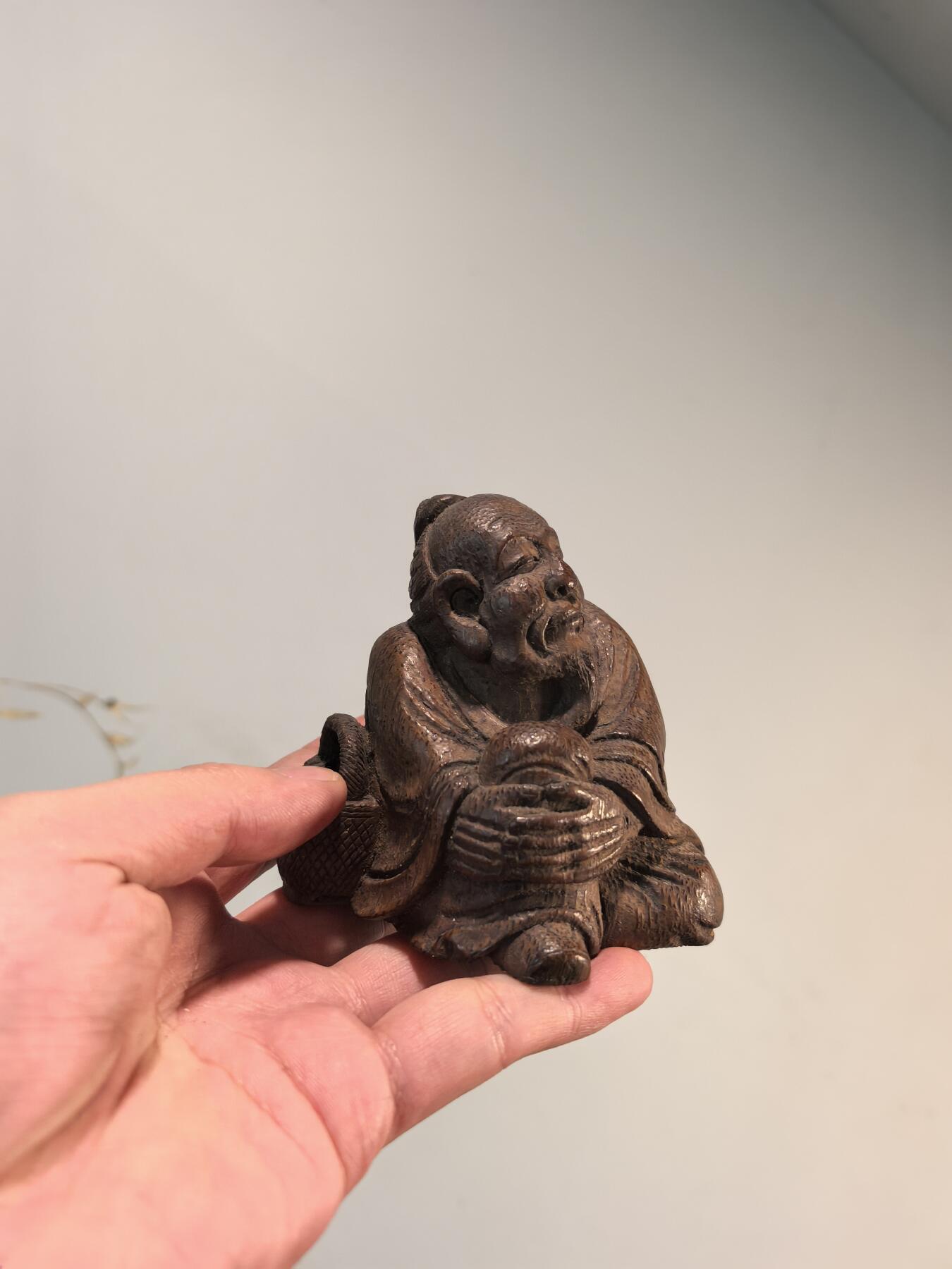 兰馨堂竹雕专场 老竹雕人物摆件