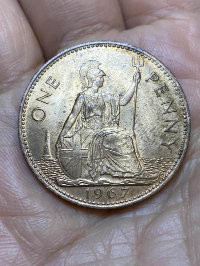 2026年第十九场(总第一百八十八场）外国好品散币场(免佣金) - 英国🇬🇧1967年1便士(伊丽莎白二世青年桂冠第二版，普制币关门年)