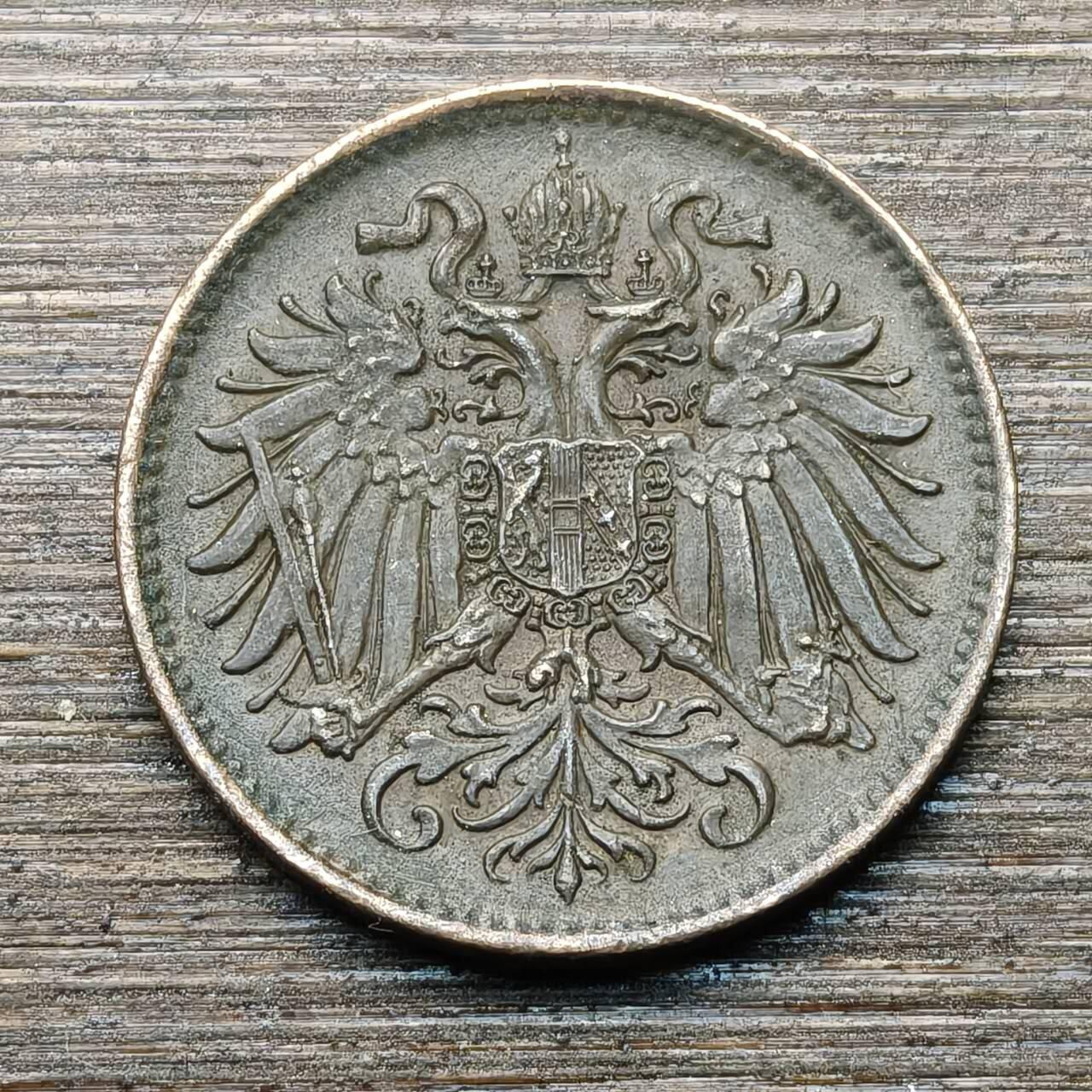 【本场4.12号发货】★第145★散币专场 不寄存，30包邮。不满30元，支付5元运费。《接受代拍 代送NGC评级》 21【无寄存】奥地利奥匈帝国 1893年 2赫勒 铜币