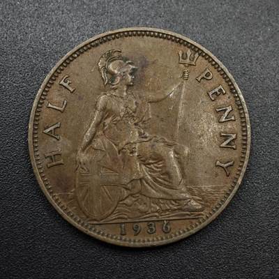 【淘币小摊】实时拍第八百六十三拍   小银币散币场   年前最后一周 之前的预留小年前全部发出 请更换最新收货地址  - 英国1936年乔治五世半便士铜币