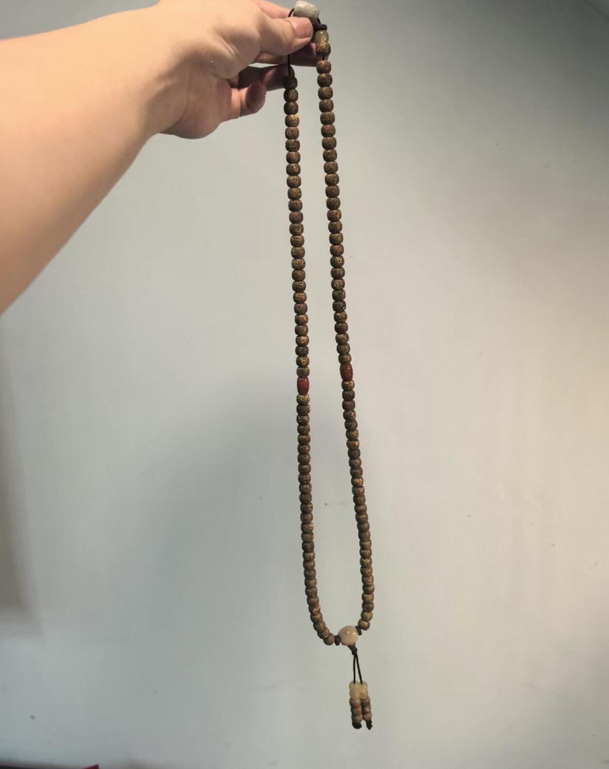 兰馨堂竹雕专场 老星月菩提老籽陈籽星月菩提子项链