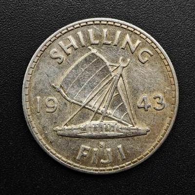 【淘币小摊】实时拍第八百六十三拍   小银币散币场   年前最后一周 之前的预留小年前全部发出 请更换最新收货地址  - 斐济1943年乔治六世一先令银币