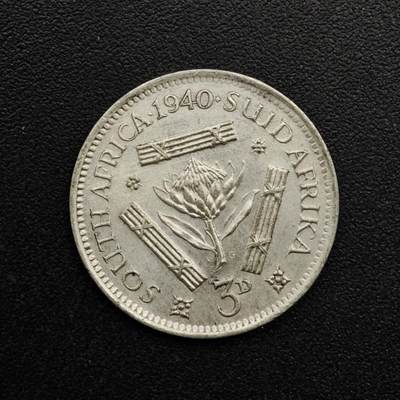 【淘币小摊】实时拍第八百六十三拍   小银币散币场   年前最后一周 之前的预留小年前全部发出 请更换最新收货地址  - 南非1940年乔治六世3便士银币