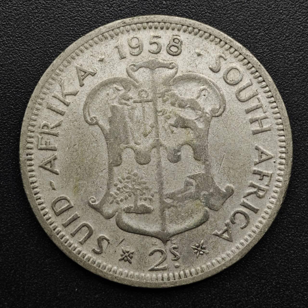 【淘币小摊】实时拍第八百六十三拍   小银币散币场   年前最后一周 之前的预留小年前全部发出 请更换最新收货地址  南非1958年伊丽莎白二世2先令银币