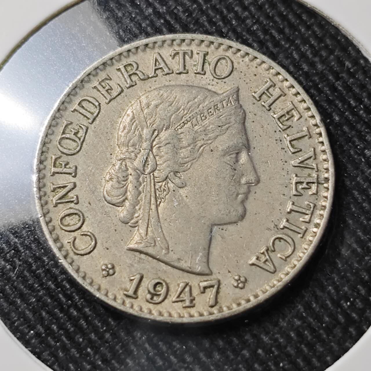 KK钱币收藏小铺  第392期  2月预留时间 周末发货  1947瑞士10分