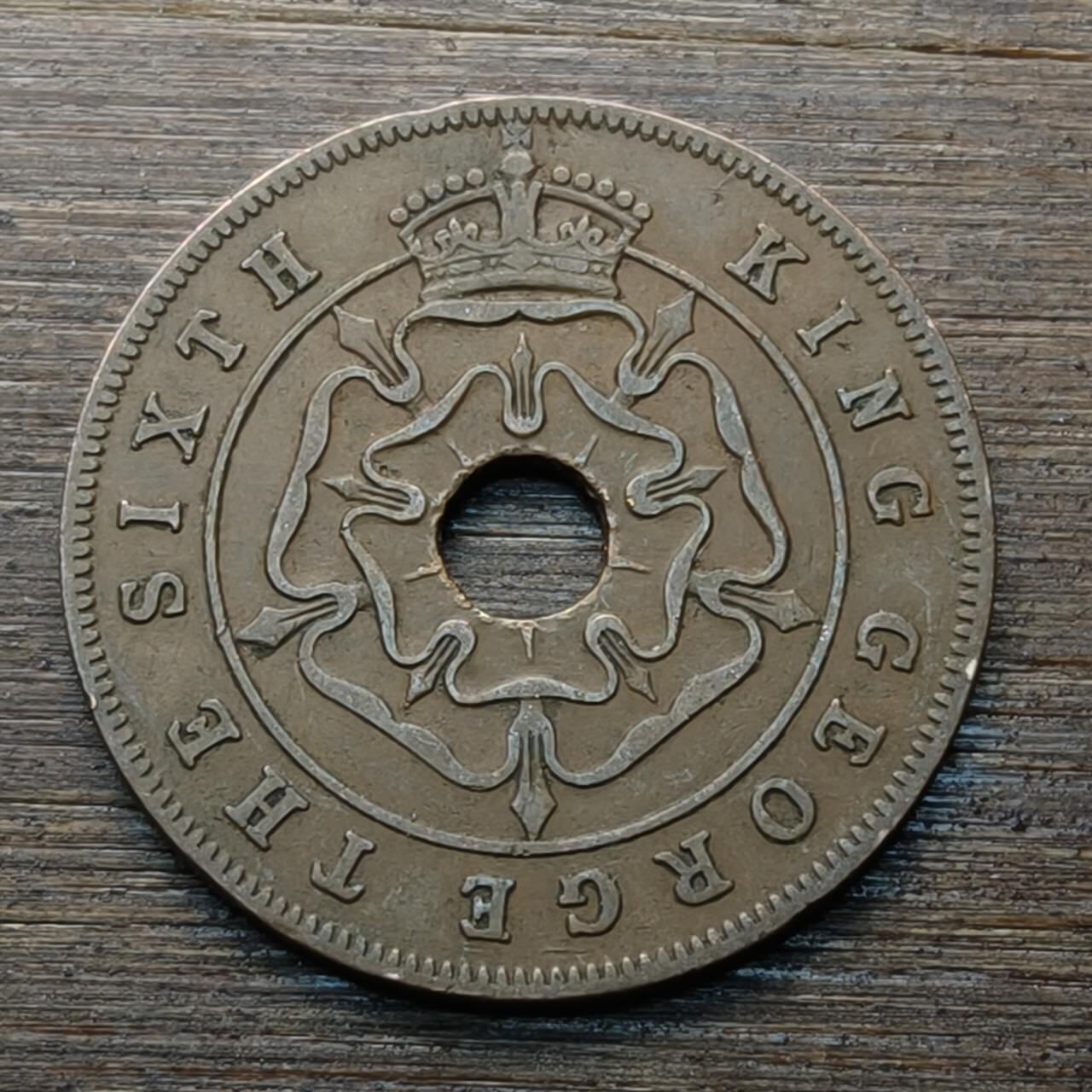 【本场4.12号发货】★第145★散币专场 不寄存，30包邮。不满30元，支付5元运费。《接受代拍 代送NGC评级》 57【无寄存】英属南罗德西亚 1950年 1便士 铜币 乔治六世