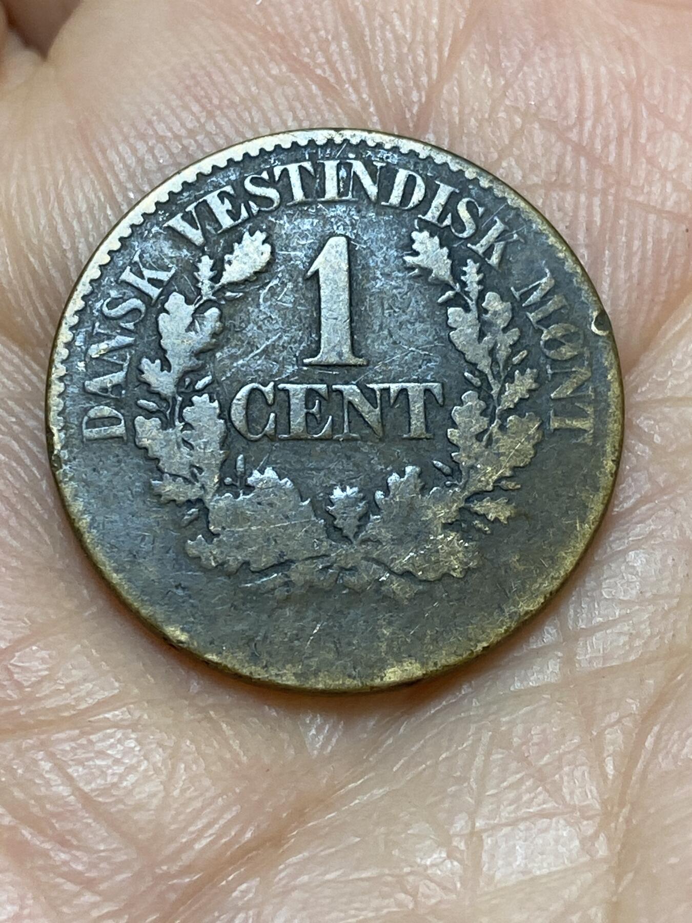 2026年第十九场(总第一百八十八场）外国好品散币场(免佣金) 稀少品种–丹属西印度群岛1868–1883年1分(克里斯蒂安九世时期，年份已磨平)