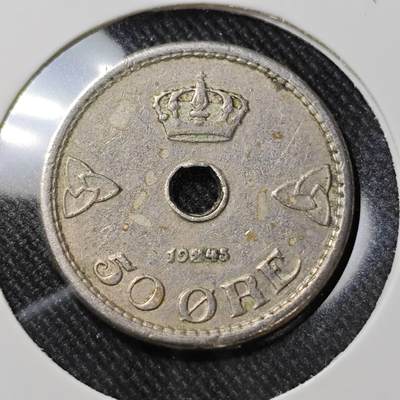 KK钱币收藏小铺  第392期  2月预留时间 周末发货 -  1945挪威50欧尔