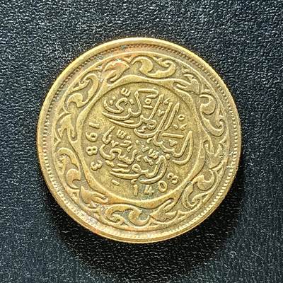 逸泉钱币2026第十八场世界各国散币纪念币AF1633-2572 1960 突尼斯20利姆