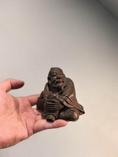 老竹雕人物摆件