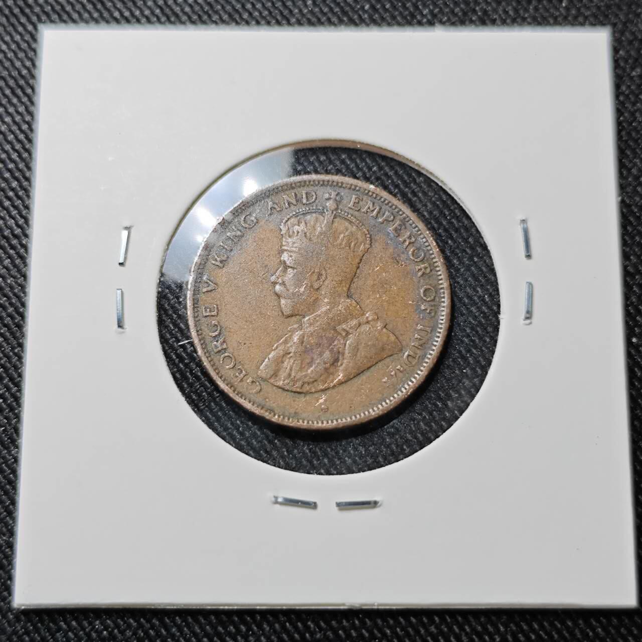 KK钱币收藏小铺  第392期  2月预留时间 周末发货  1912英属锡兰1分铜币