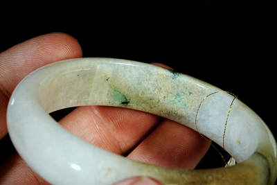 上海都达杂项专场四十七【全场包邮】  天然翡翠（A货）贵妃 手镯 附鉴定证书90-52