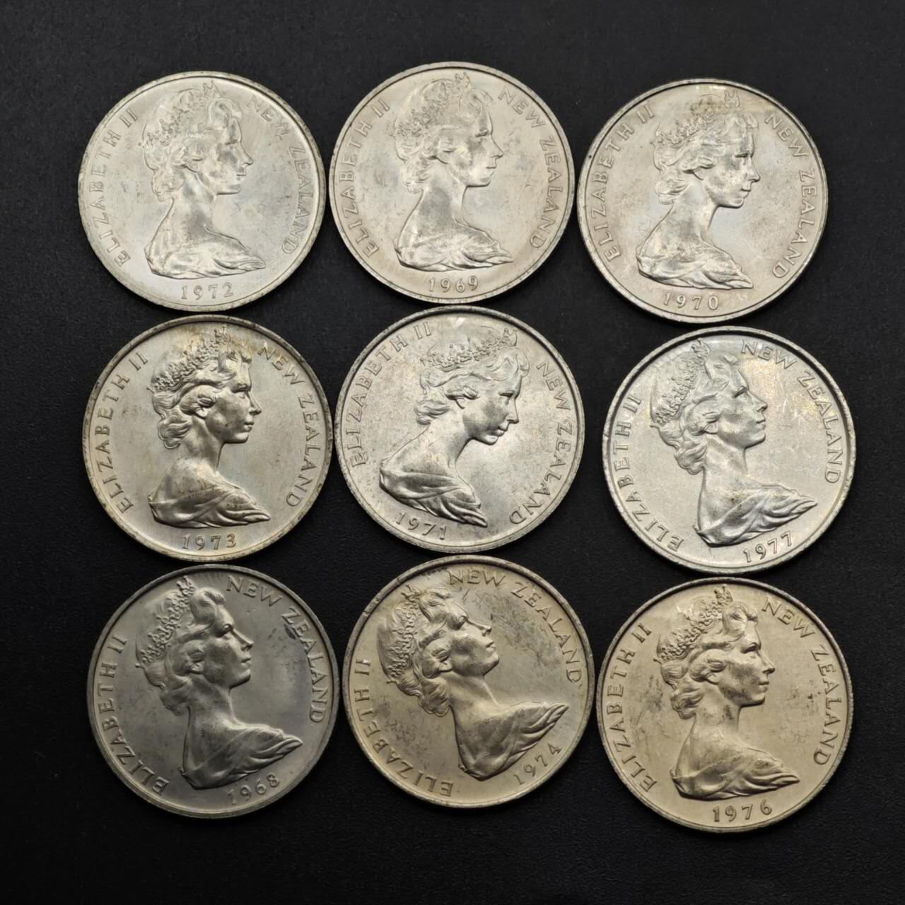 【淘币小摊】实时拍第八百六十三拍   小银币散币场   年前最后一周 之前的预留小年前全部发出 请更换最新收货地址  新西兰10分镍币9枚