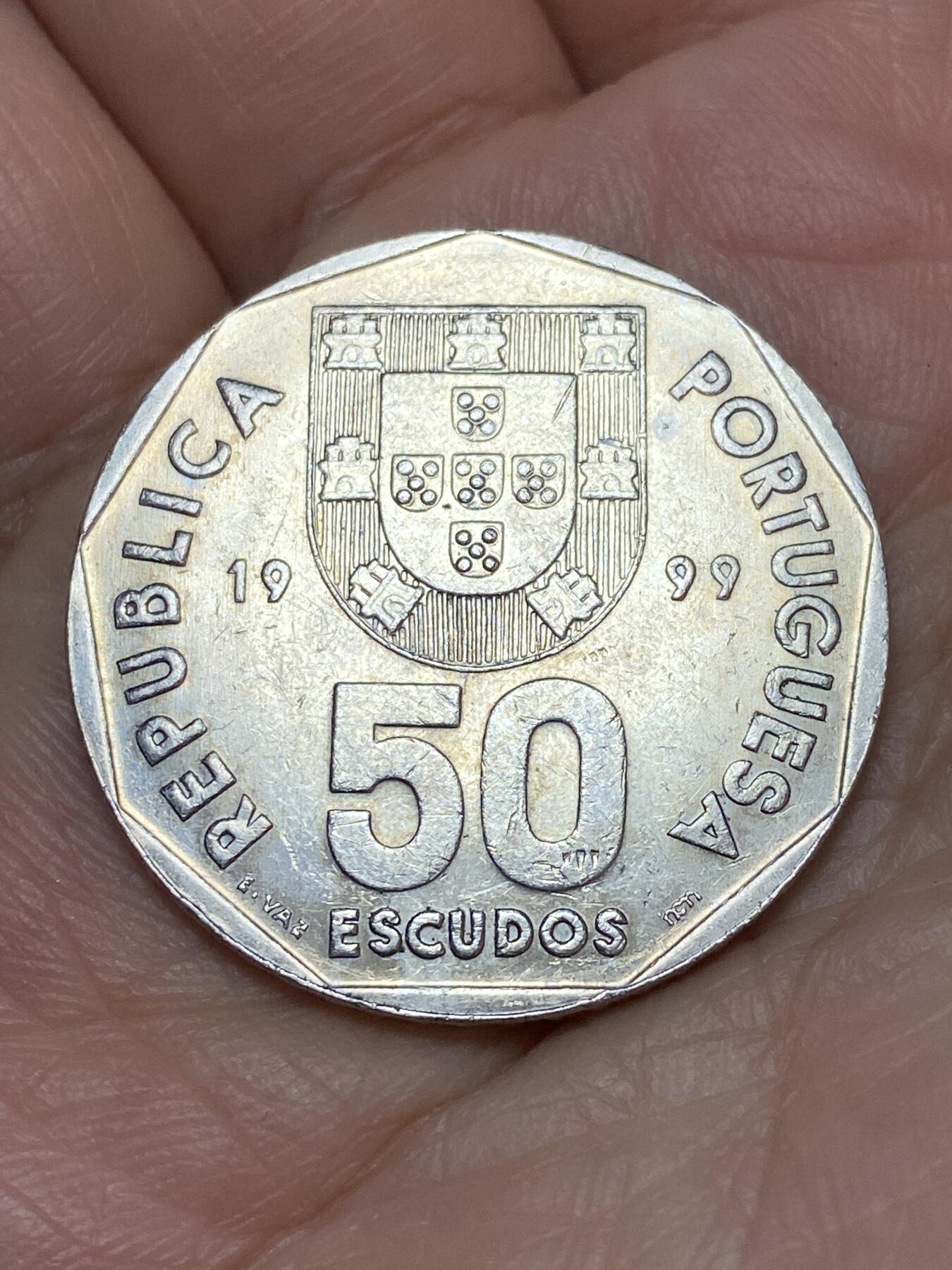 2026年第十九场(总第一百八十八场）外国好品散币场(免佣金) 葡萄牙🇵🇹1999年50埃斯库多(共和国时期第六套)