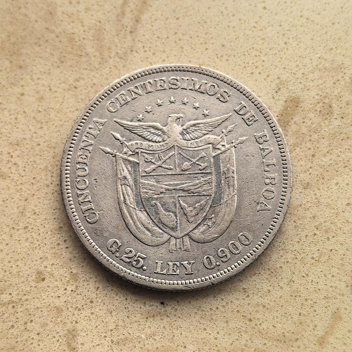 道一币馆币章第一百六十五场 巴拿马1904年征服者武士1巴波亚银币  25g 900s