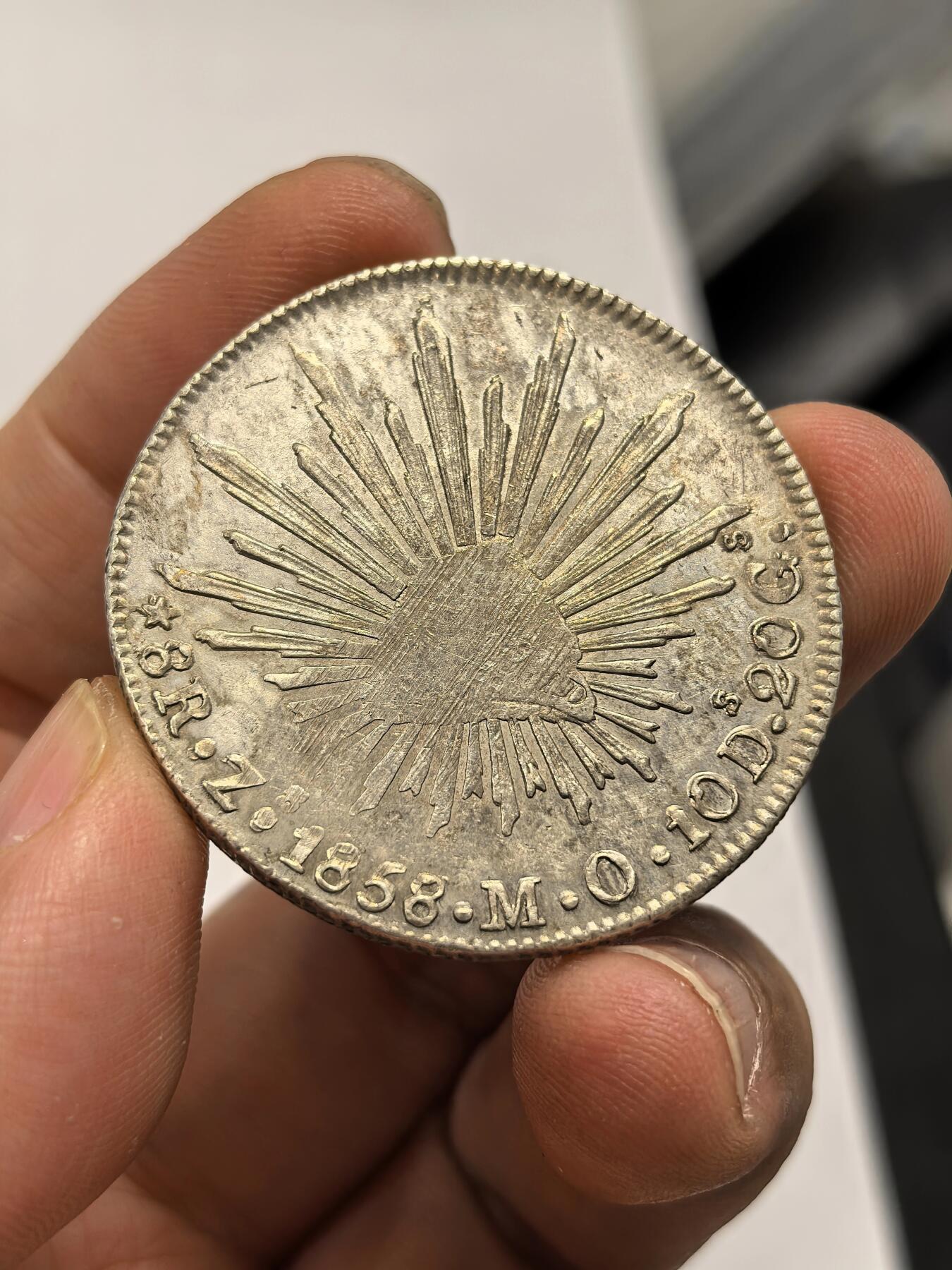 博洋堂“心向春光”2月精品大拍专场暨第160期（全场包邮） 墨西哥1858ZS MO版中期花边鹰洋 好品无戳