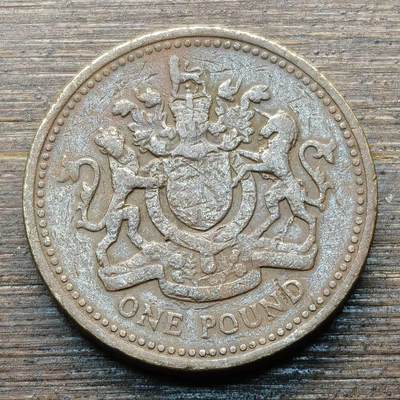 【铜匠收藏】★第144★散币专场 不寄存，30包邮。不满30元，支付5元运费。《接受代拍 代送NGC评级》 - 63【无寄存】英国 1983年 1磅 镍黄铜