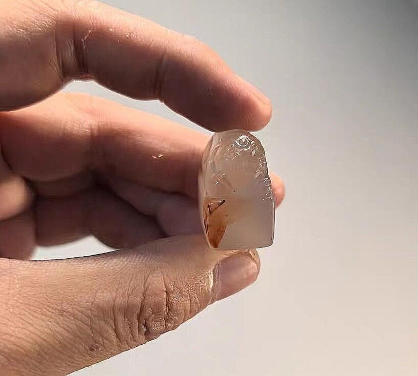 兰馨堂竹雕专场 冰飘玛瑙貔貅印章摆件把件