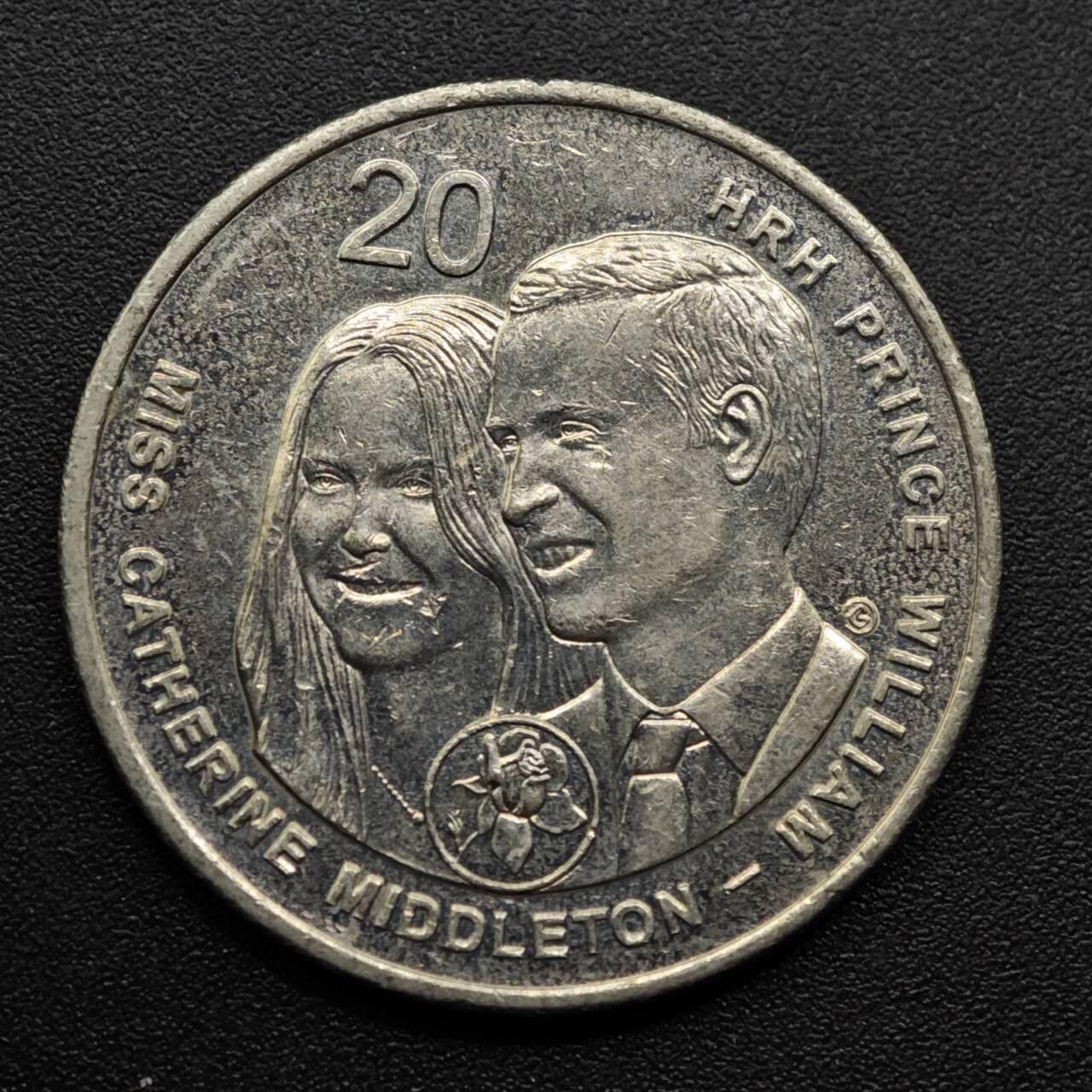 【淘币小摊】实时拍第八百六十三拍   小银币散币场   年前最后一周 之前的预留小年前全部发出 请更换最新收货地址  澳大利亚2001年威廉王子大婚20分纪念币