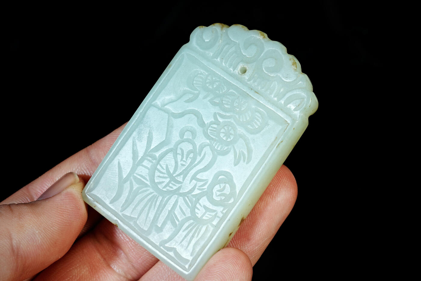 上海都达杂项专场十九（全场包邮） 和田玉籽料精雕《人物故事》挂件90-18