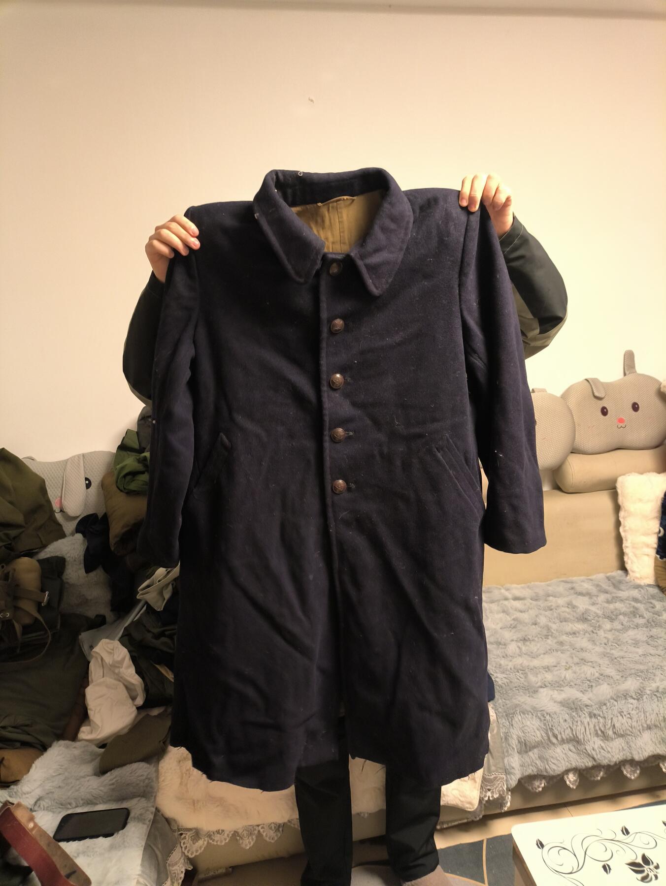 （店主清仓 大量自藏 制服徽章盛宴）罗岚⭐爱藏⭐甄选专拍第五场-分享拍场赚佣（实体经营） su-M55式海士舰艇呢大衣 2号 早期58年版本 光领冬季户外出造型百搭