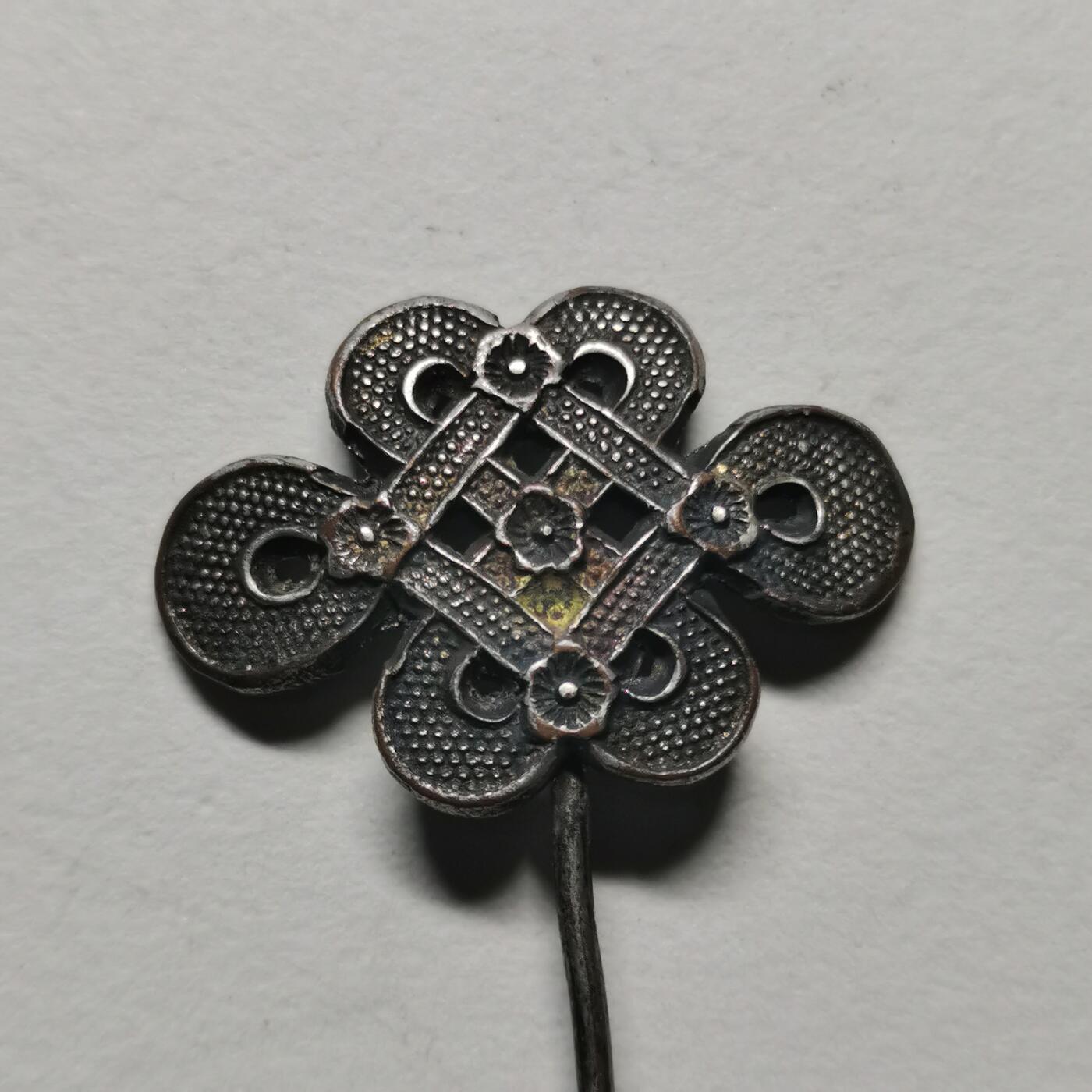 杂件专场98期 清末老银民心结发簪