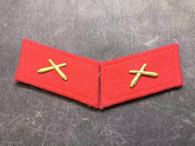 （店主清仓 大量自藏 制服徽章盛宴）罗岚⭐爱藏⭐甄选专拍第五场-分享拍场赚佣（实体经营） - su-M55式陆校尉炮兵领章 符号铜鎏金材质 底板85