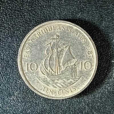 逸泉钱币2026第十二组世界钱币专场春节千件大拍A1614～2574 - 2143 东加勒比10分