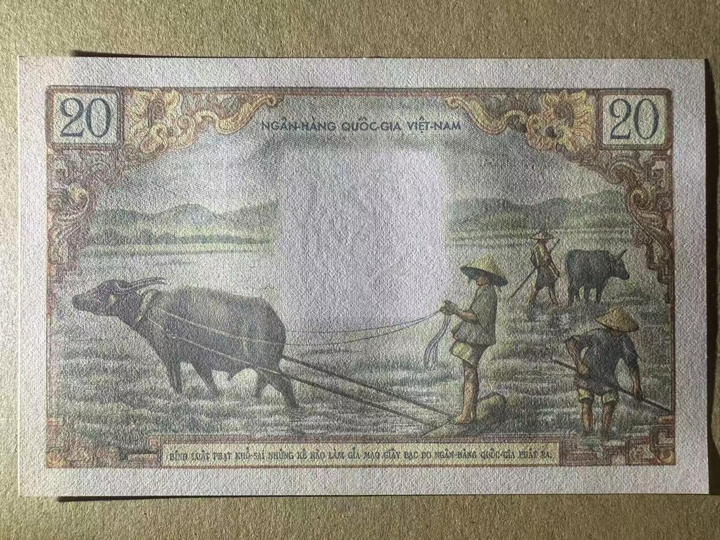 【Blue Auction】世界纸币精拍第782期——18级TOP拍卖/信誉/品质/专业/高效💫   【无47】南越 1956年20盾 芭蕉花 UNC-