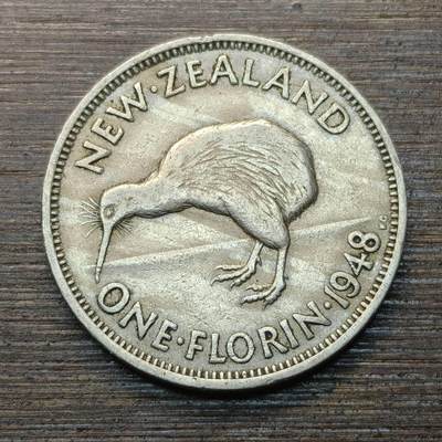【本场4.12号发货】★第145★散币专场 不寄存，30包邮。不满30元，支付5元运费。《接受代拍 代送NGC评级》 - 7【无寄存】新西兰 1948年 1福林 镍币