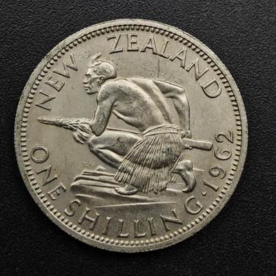 【淘币小摊】实时拍第八百六十三拍   小银币散币场   年前最后一周 之前的预留小年前全部发出 请更换最新收货地址  - 新西兰1962年伊丽莎白二世一先令镍币