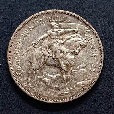 【全场包邮】纯粹捡漏拍501场-持续更新中 - 葡萄牙1928年10埃斯库多奥里基战役纪念银币【30毫米12.5克83.5%】