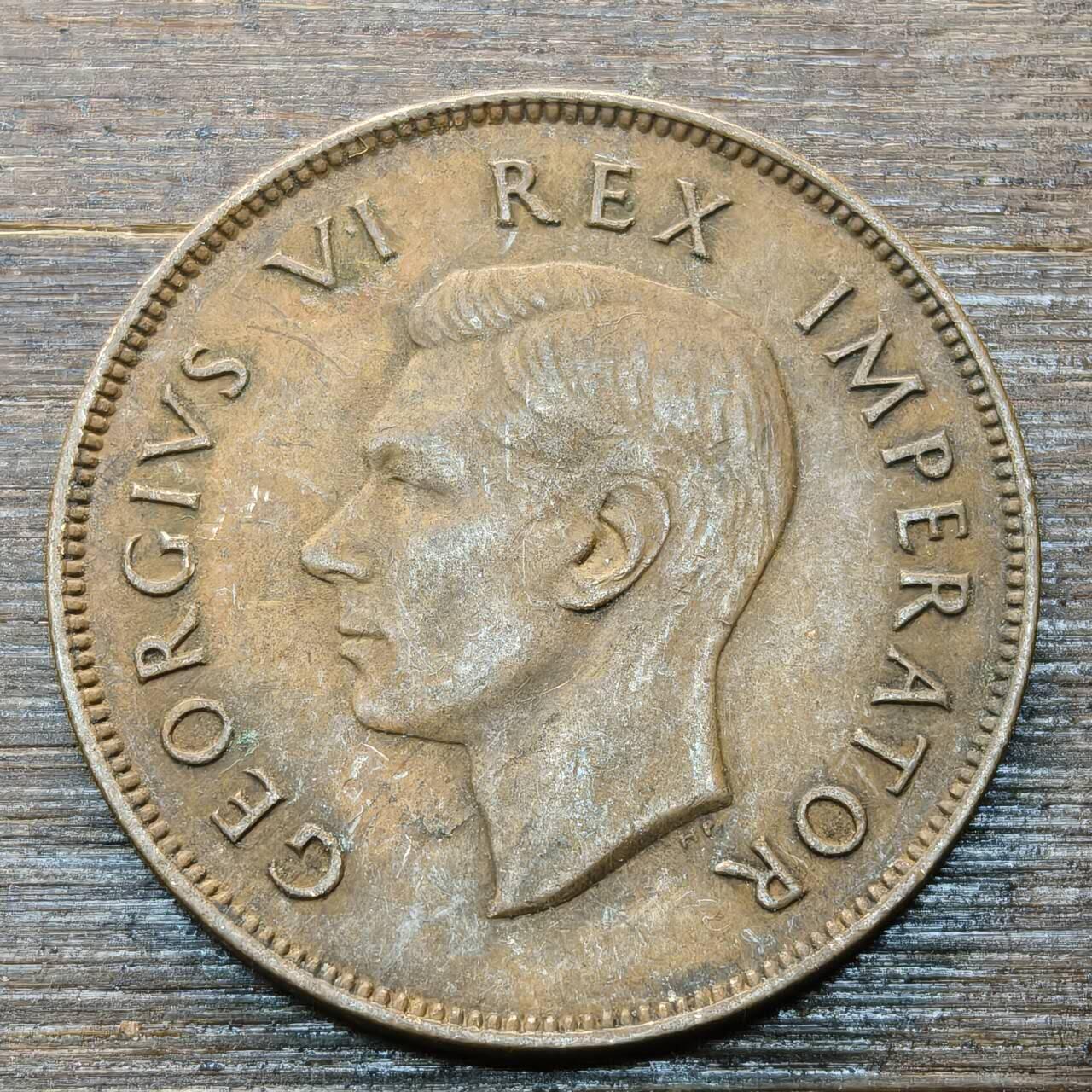 【本场4.12号发货】★第145★散币专场 不寄存，30包邮。不满30元，支付5元运费。《接受代拍 代送NGC评级》 35【无寄存】英属南非 1943年1便士 青铜币