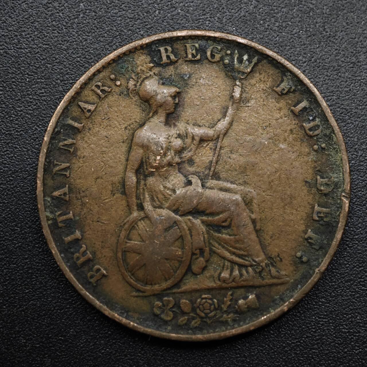 【淘币小摊】实时拍第八百六十三拍   小银币散币场   年前最后一周 之前的预留小年前全部发出 请更换最新收货地址  英国1858年维多利亚半便士铜币