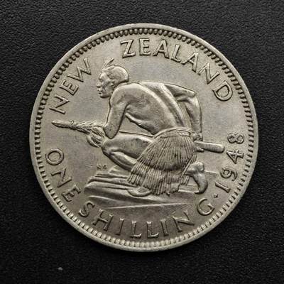 【淘币小摊】实时拍第八百六十三拍   小银币散币场   年前最后一周 之前的预留小年前全部发出 请更换最新收货地址  - 新西兰1948年乔治六世一先令镍币