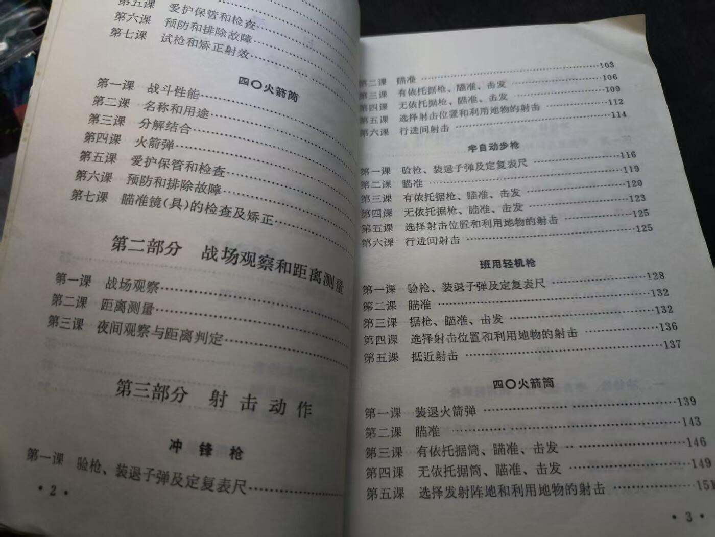 （店主清仓 大量自藏 制服徽章盛宴）罗岚⭐爱藏⭐甄选专拍第五场-分享拍场赚佣（实体经营） 《冲锋枪、半自动步枪、班用轻机枪、四零火箭筒 射击教材》内容丰富 含有枪械卧姿等指导教学
