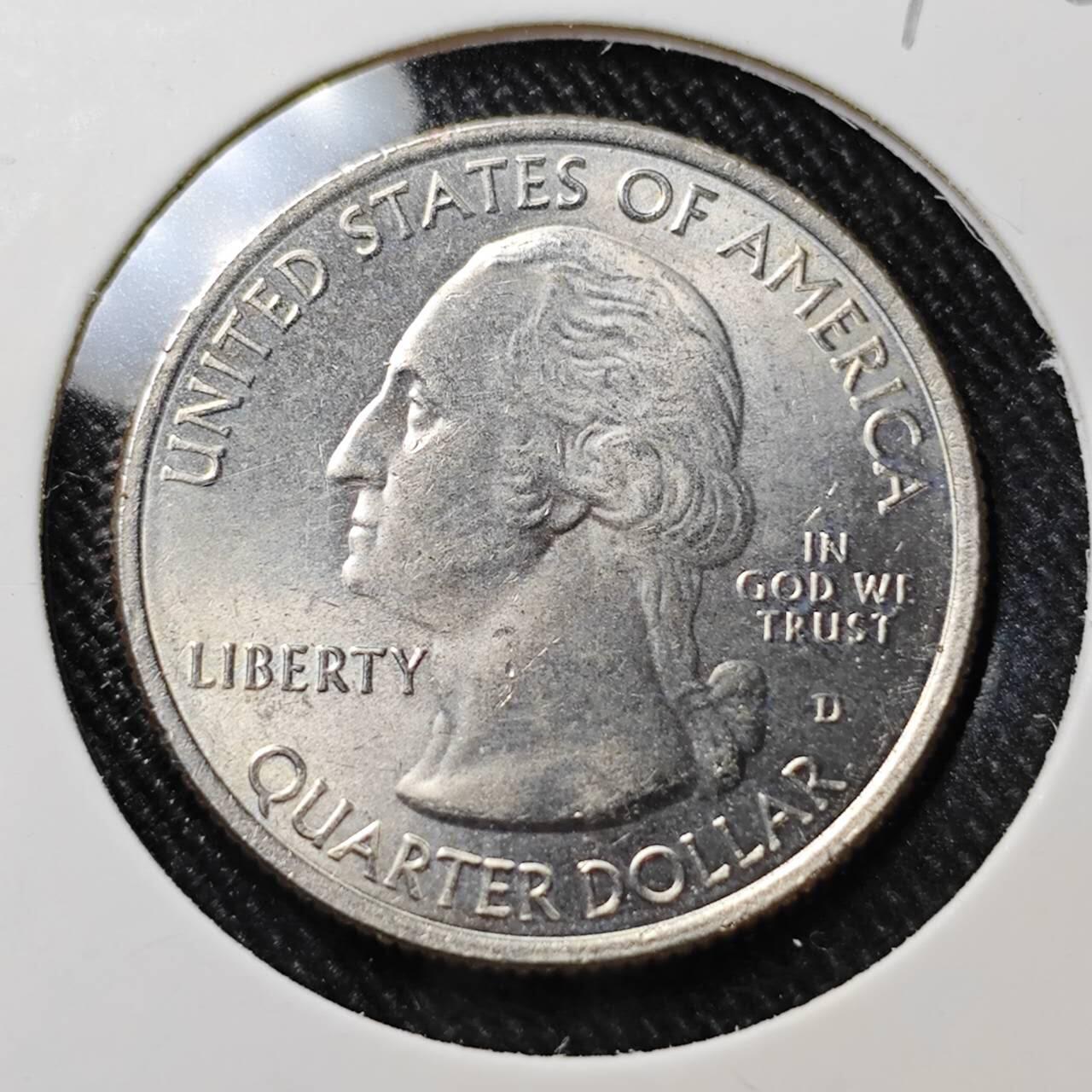 KK钱币收藏小铺  第392期  2月预留时间 周末发货  美国25分纪念币 好品