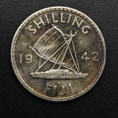 【淘币小摊】实时拍第八百六十三拍   小银币散币场   年前最后一周 之前的预留小年前全部发出 请更换最新收货地址  - 斐济1942年乔治六世一先令银币