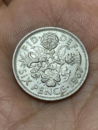 2026年第十九场(总第一百八十八场）外国好品散币场(免佣金) - 英国🇬🇧1967年6便士(伊丽莎白二世青年桂冠第二版，普制币关门年)