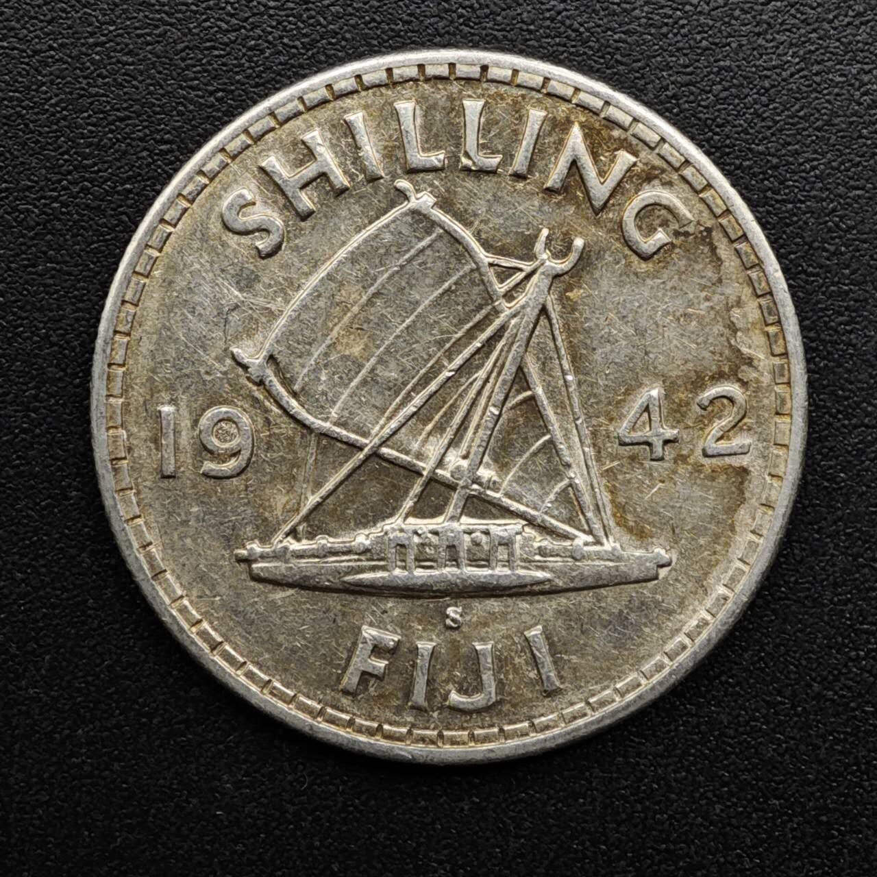 【淘币小摊】实时拍第八百六十三拍   小银币散币场   年前最后一周 之前的预留小年前全部发出 请更换最新收货地址  斐济1942年乔治六世一先令银币